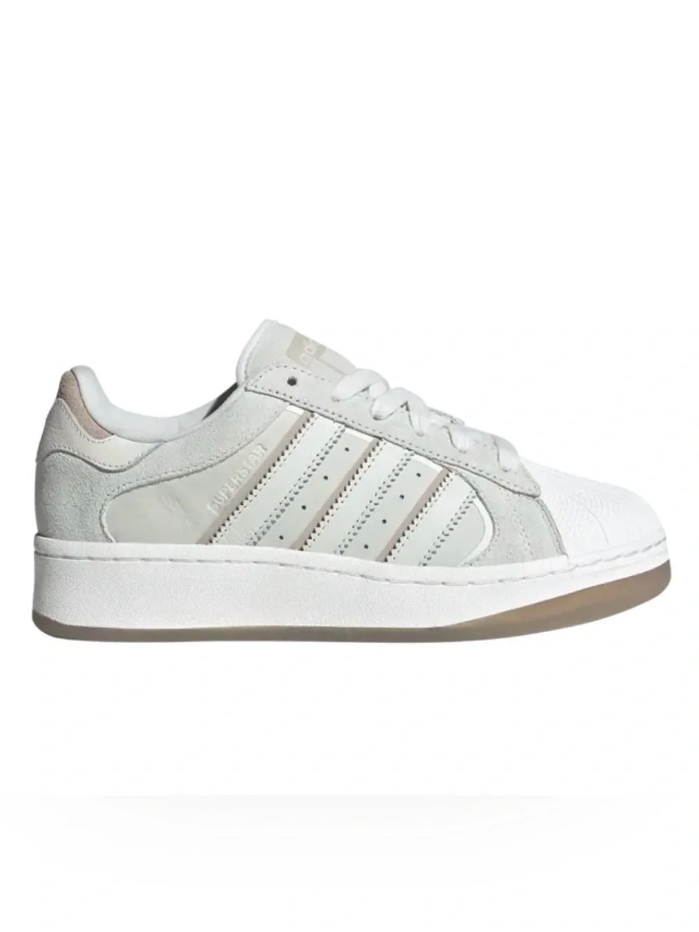 Adidas Women's Superstar XLG Essence in White Tint Chunky Platform Sneaker 7.5